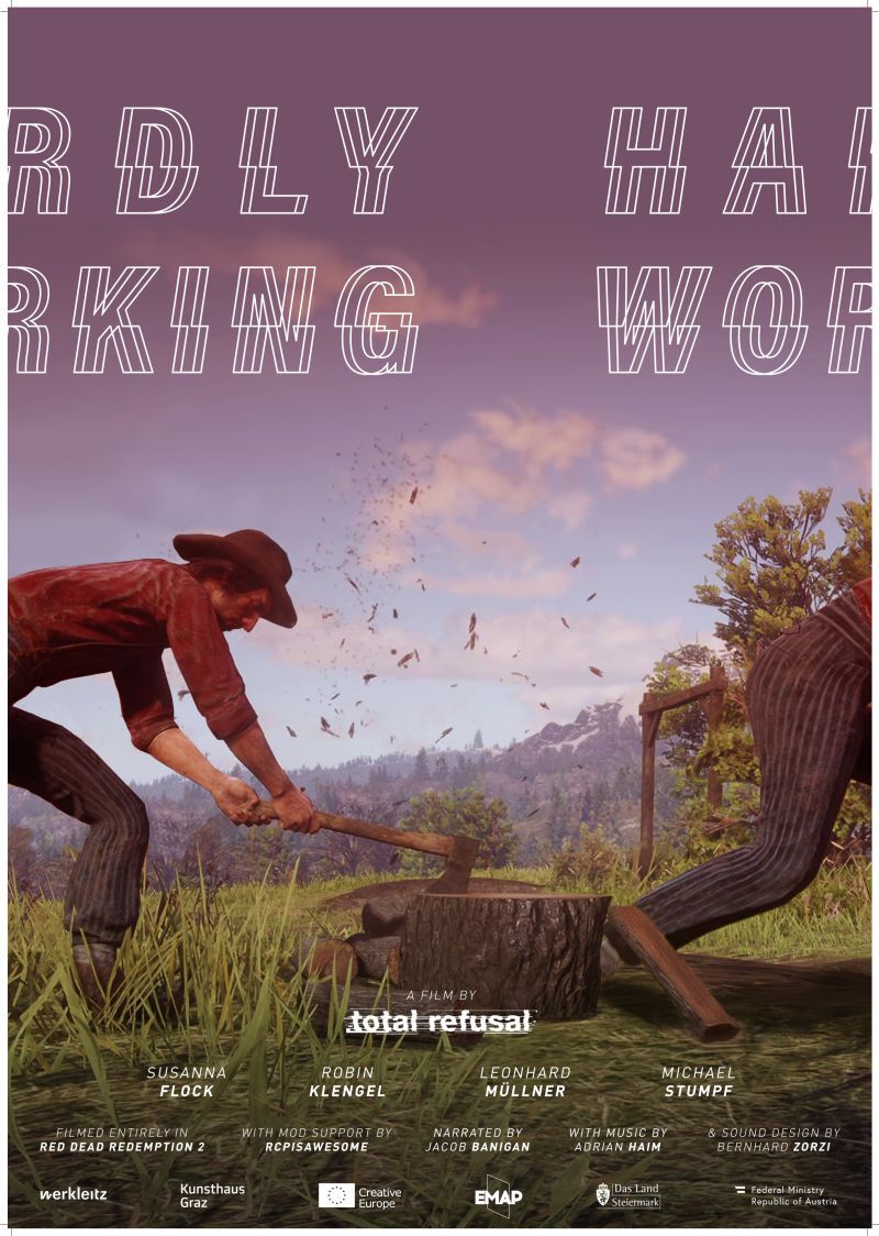 Hardly working poster