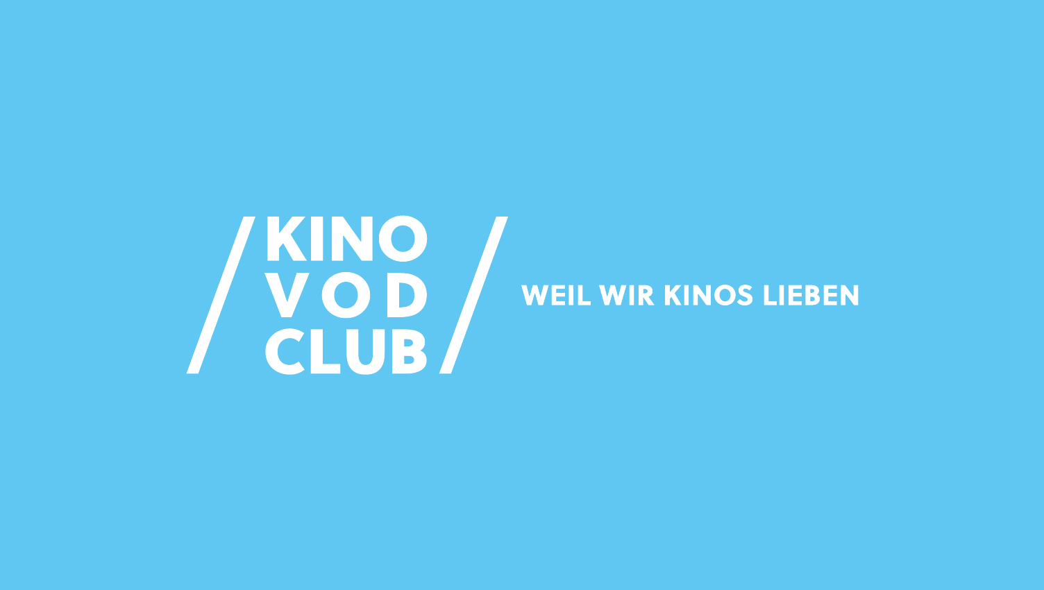 Kino Vod Club Logo hellblau horizontal CMYK mittel Rand extrabreit